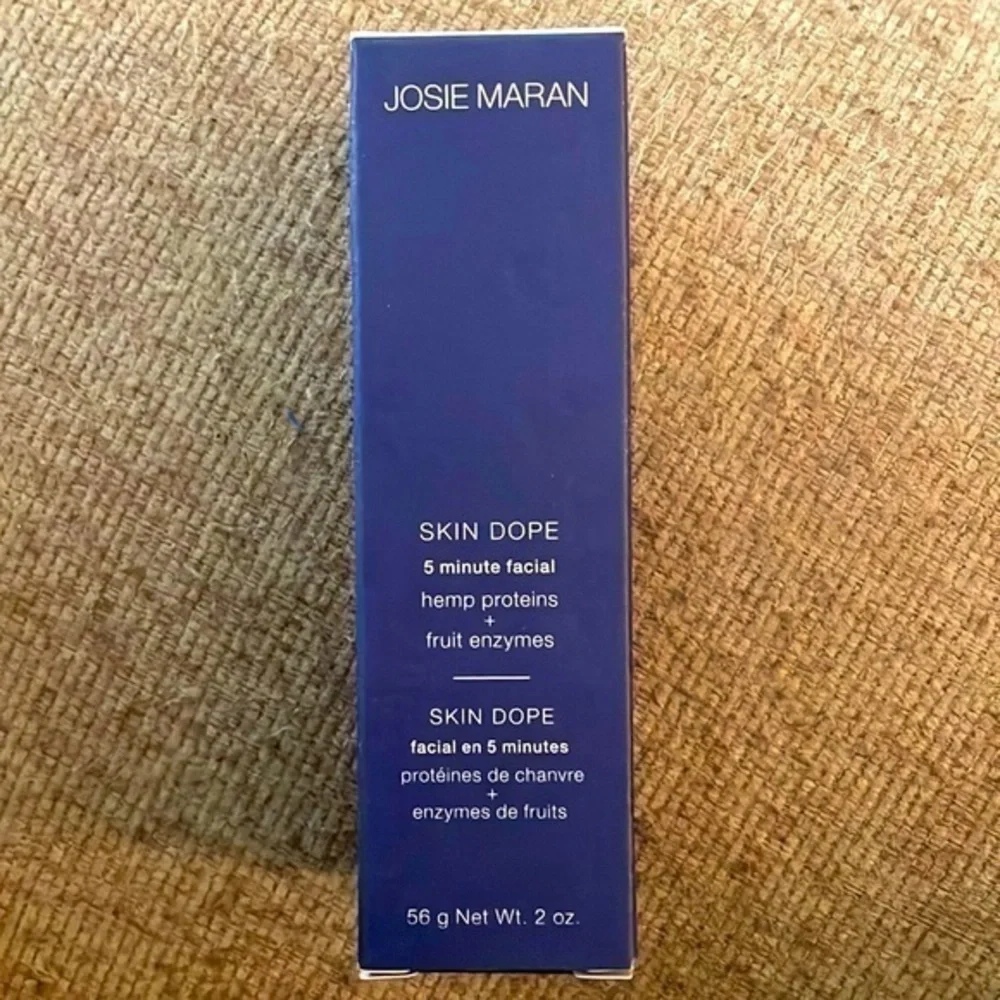 Josie Maran Skin Dope Unscented 5 Minute Facial Hemp Proteins + Fruit Enzymes